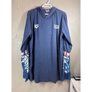 Arena‎ Bishamon Collection Unisex USA OG Long Sleeve Navy Hoody Size XXL